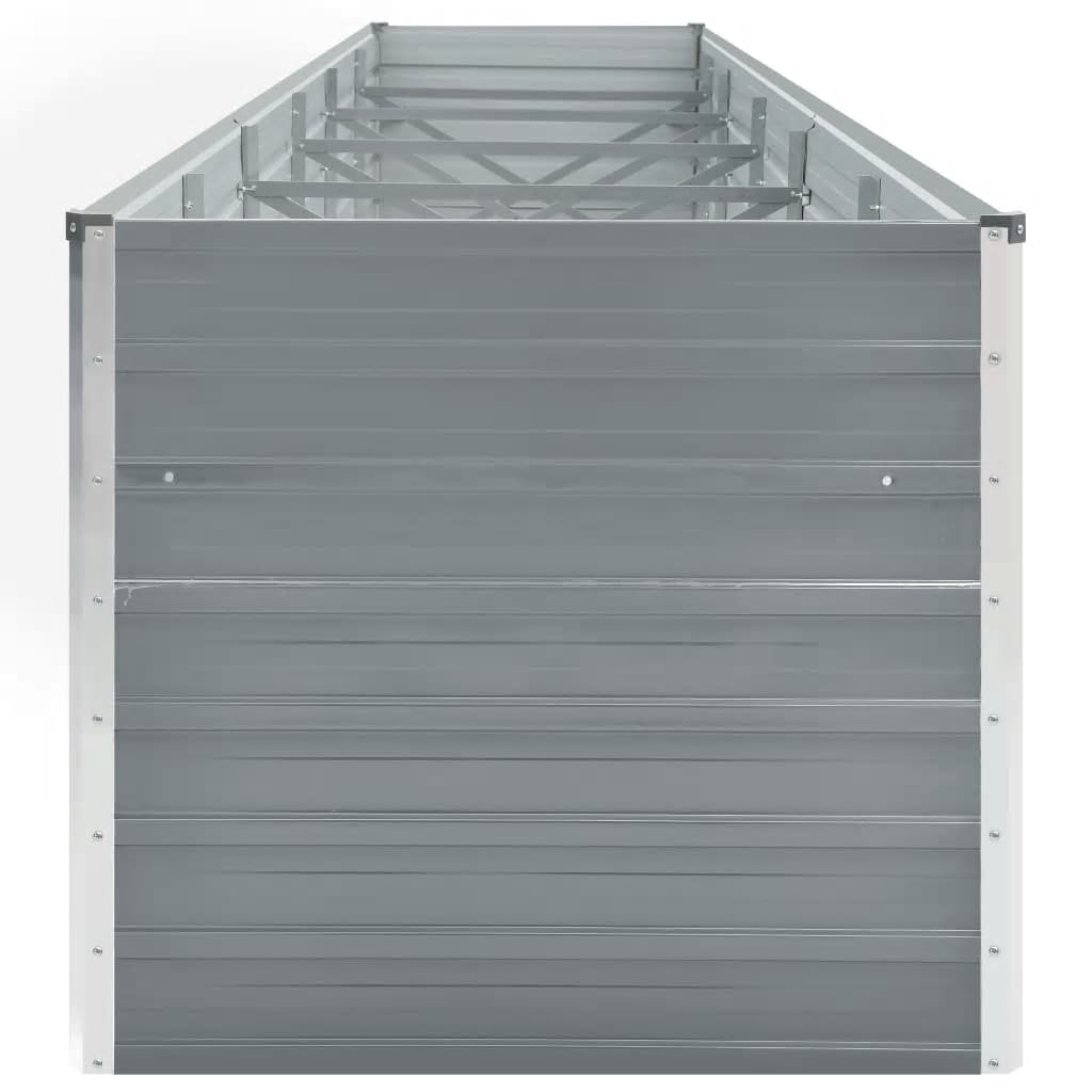 Høybed galvanisert stål 480x80x77 cm grå