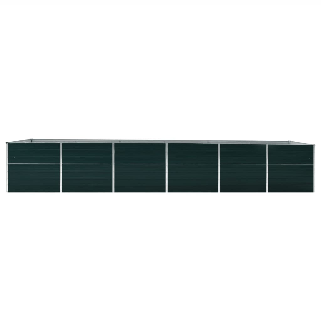 Høybed galvanisert stål 480x80x77 cm grønn