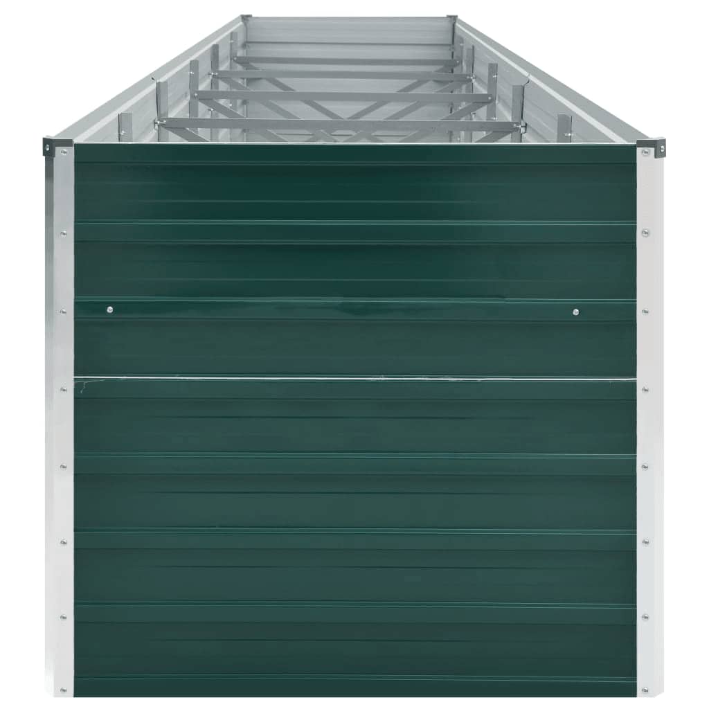 Høybed galvanisert stål 480x80x77 cm grønn