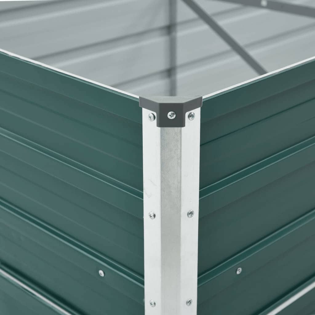 Høybed galvanisert stål 480x80x77 cm grønn