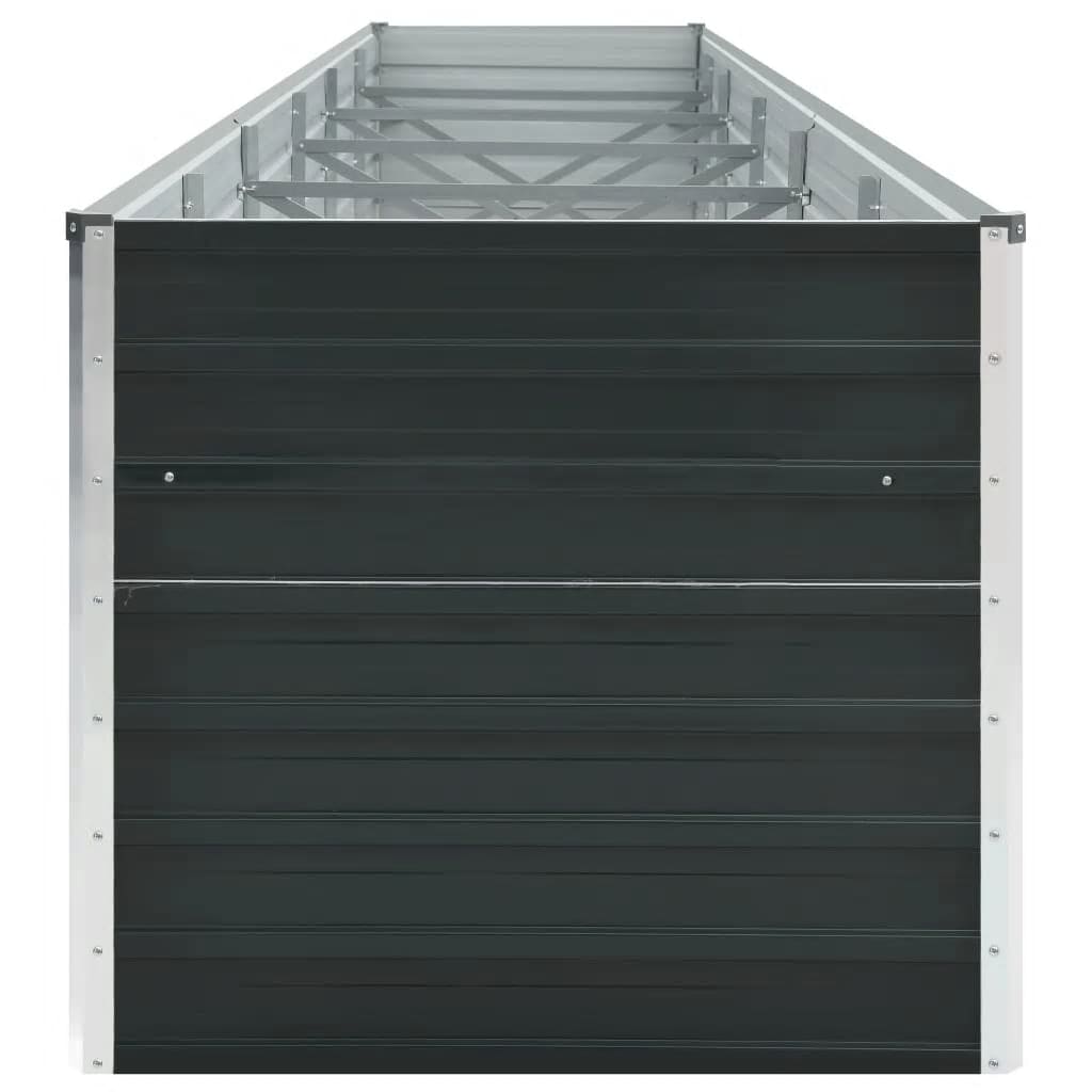 Høybed galvanisert stål 480x80x77 cm antrasitt