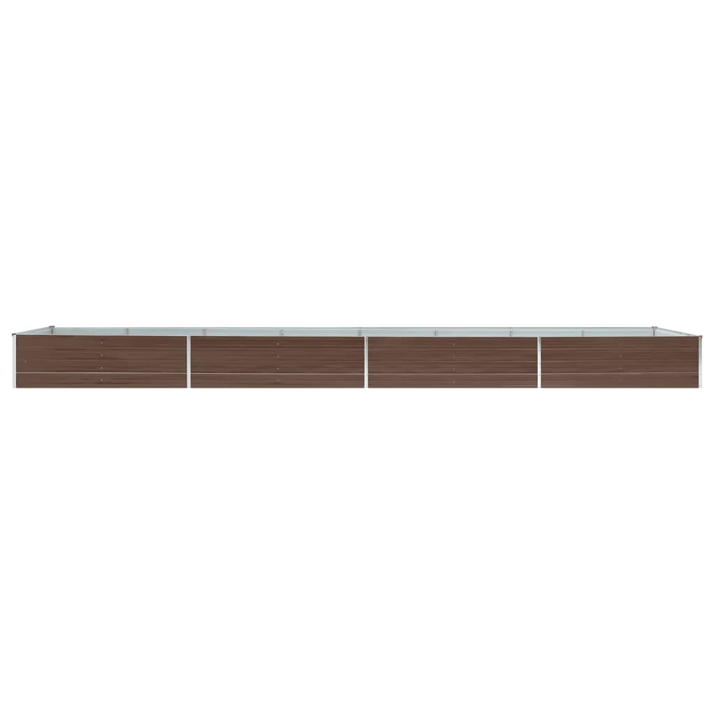 Høybed galvanisert stål 600x80x45 cm brun