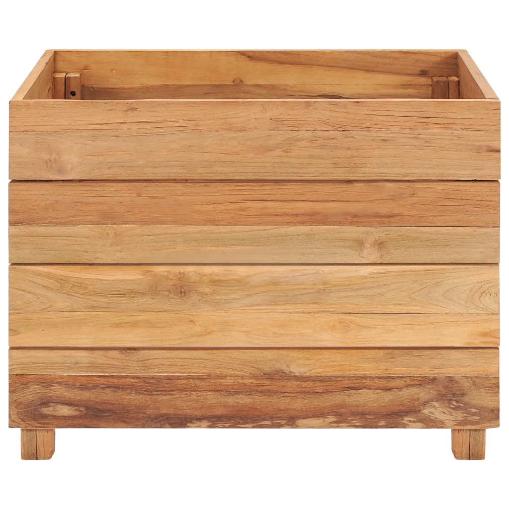 Høybed 50x40x38 cm resirkulert teak og stål