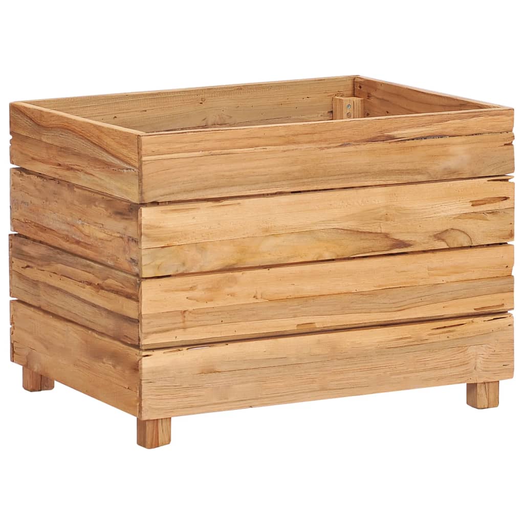 Høybed 50x40x38 cm resirkulert teak og stål