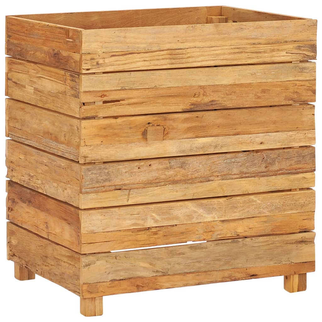 Høybed 50x40x55 cm resirkulert te0ak og stål