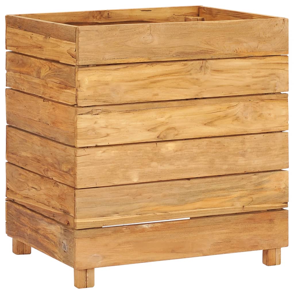 Høybed 50x40x55 cm resirkulert te0ak og stål