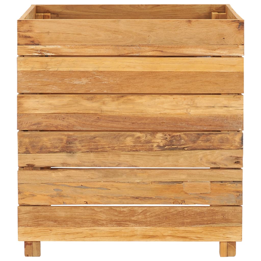 Høybed 50x40x55 cm resirkulert te0ak og stål