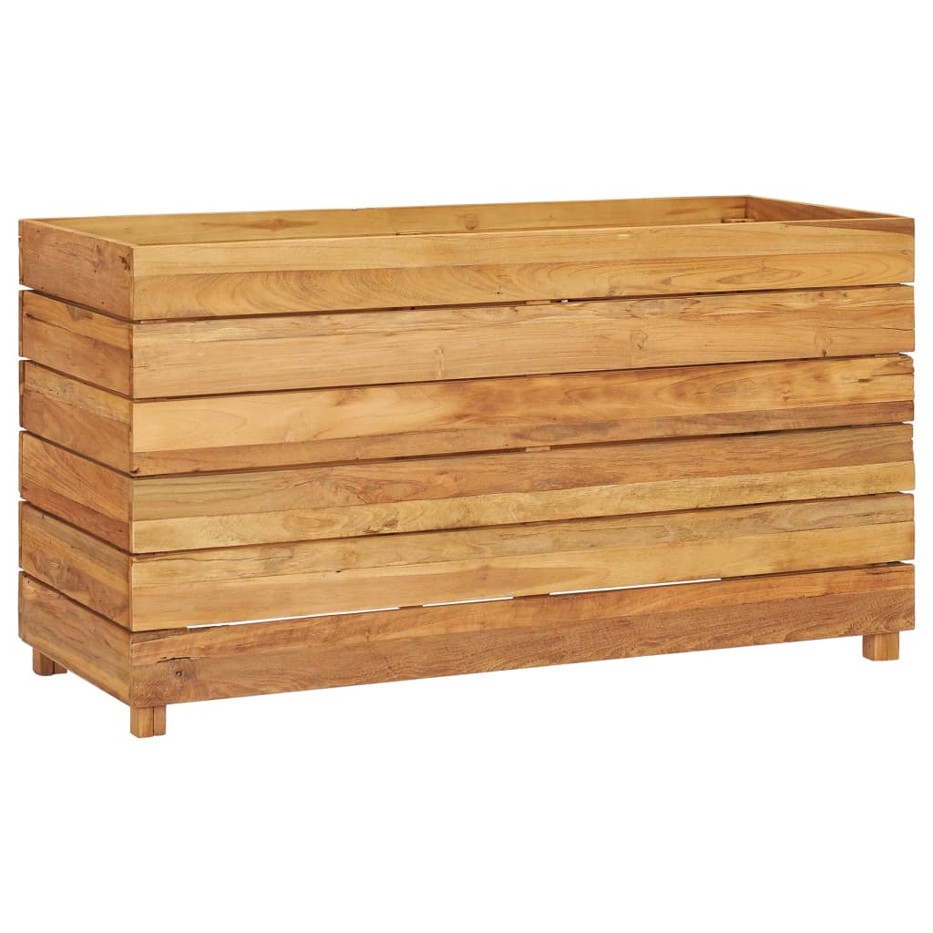 Høybed 100x40x55 cm resirkulert teak og stål