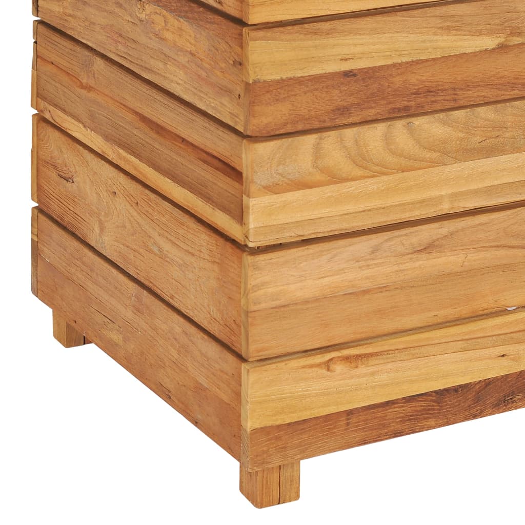 Høybed 100x40x55 cm resirkulert teak og stål
