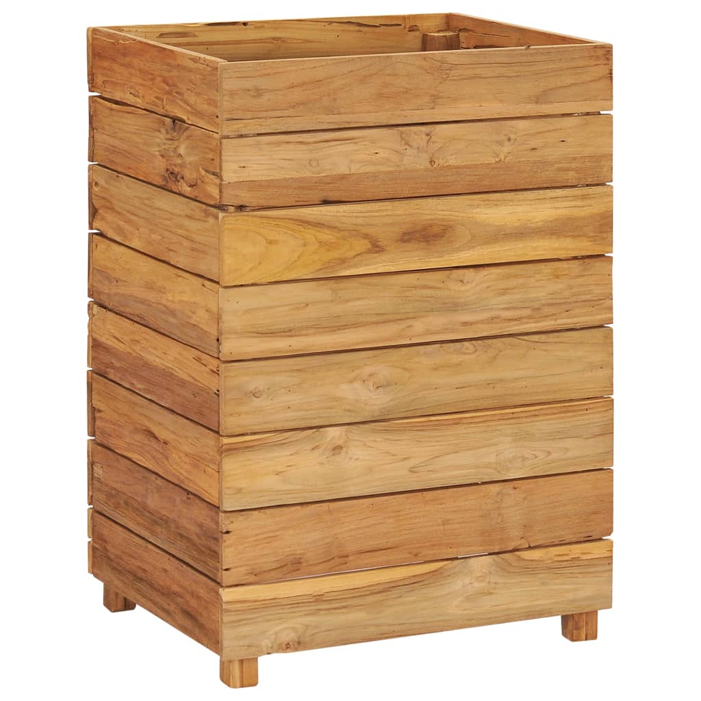 Høybed 50x40x72 cm resirkulert teak og stål