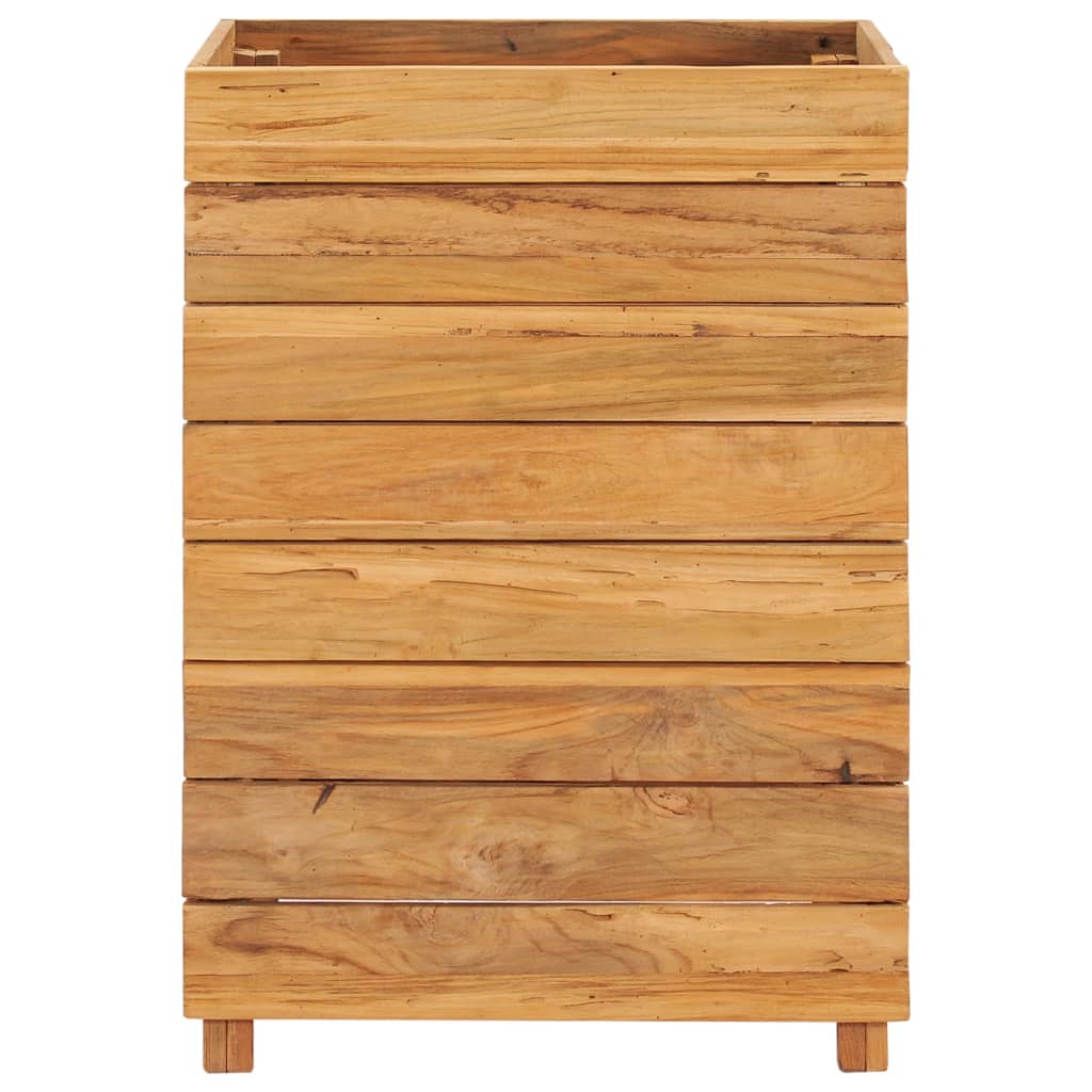 Høybed 50x40x72 cm resirkulert teak og stål