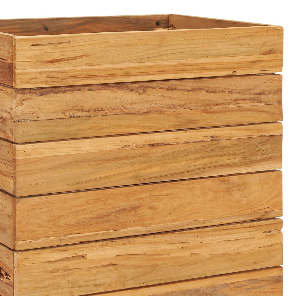 Høybed 50x40x72 cm resirkulert teak og stål