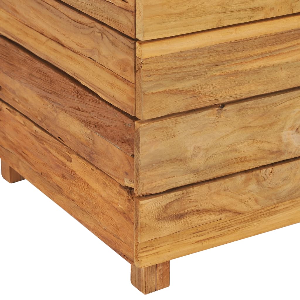 Høybed 50x40x72 cm resirkulert teak og stål