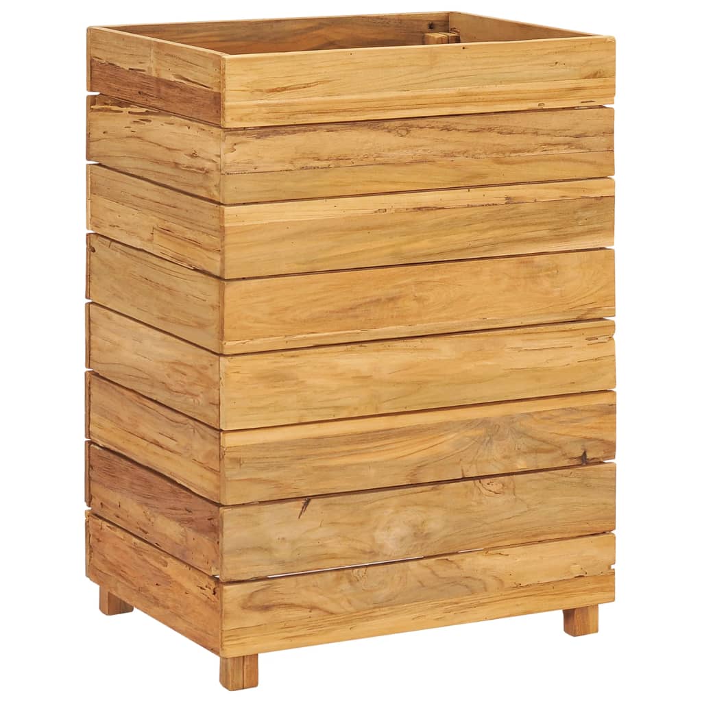 Høybed 50x40x72 cm resirkulert teak og stål