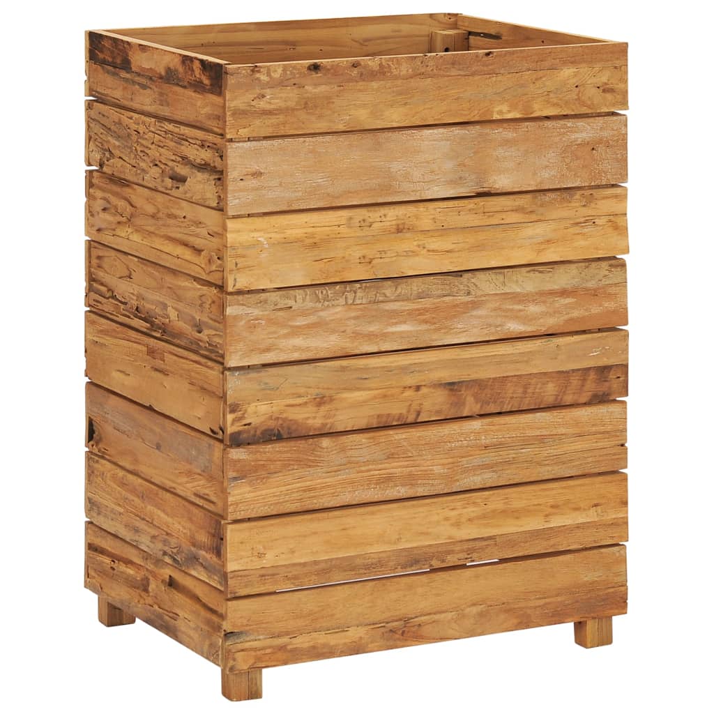 Høybed 50x40x72 cm resirkulert teak og stål
