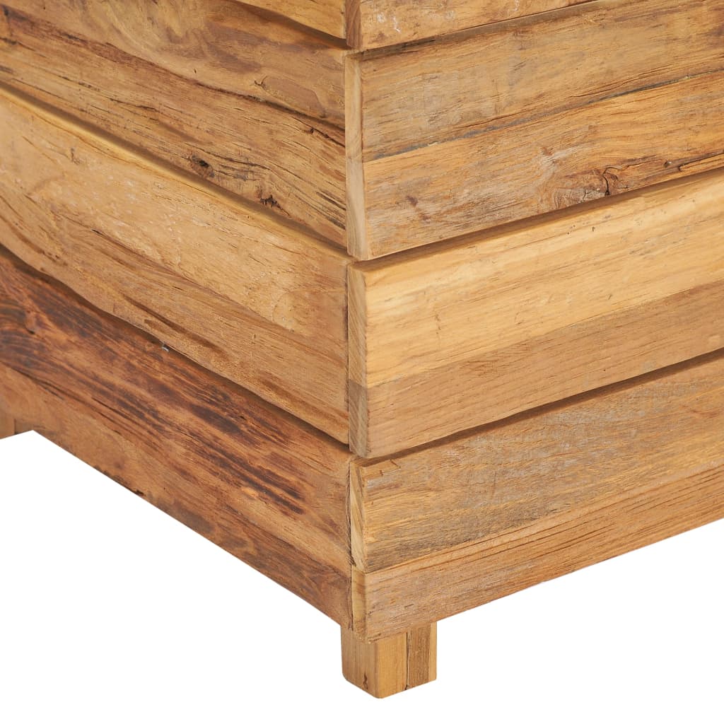 Høybed 100x40x72 cm resirkulert teak og stål