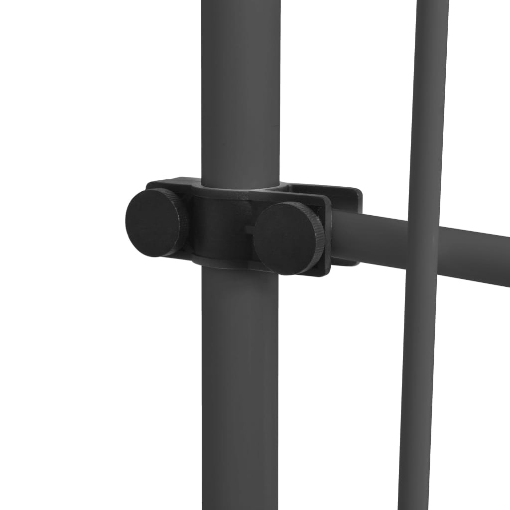 Manuell uttrekkbar markise med LED 200 cm hvit og oransje