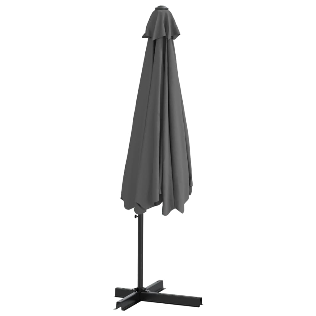 Parasoll med stålstang 300 cm antrasitt