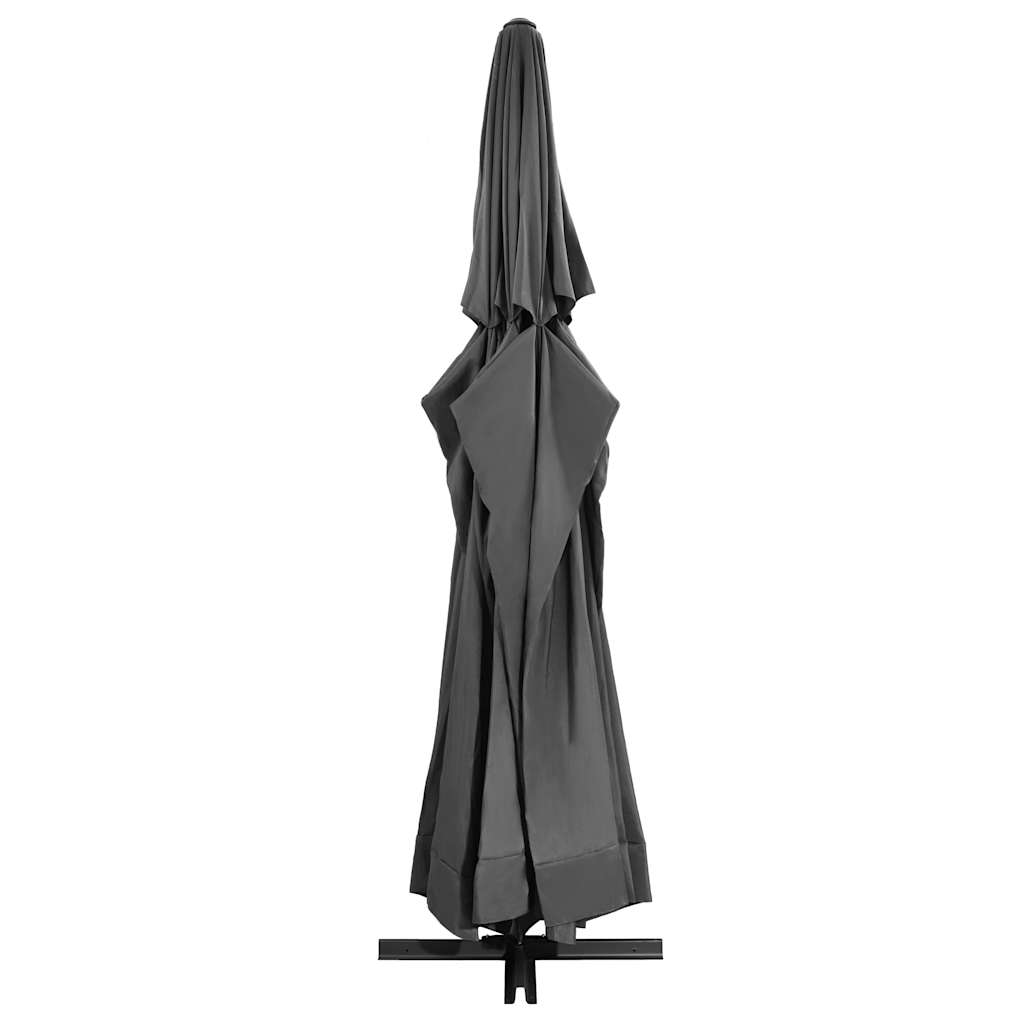 Parasoll med aluminiumsstang 600 cm antrasitt