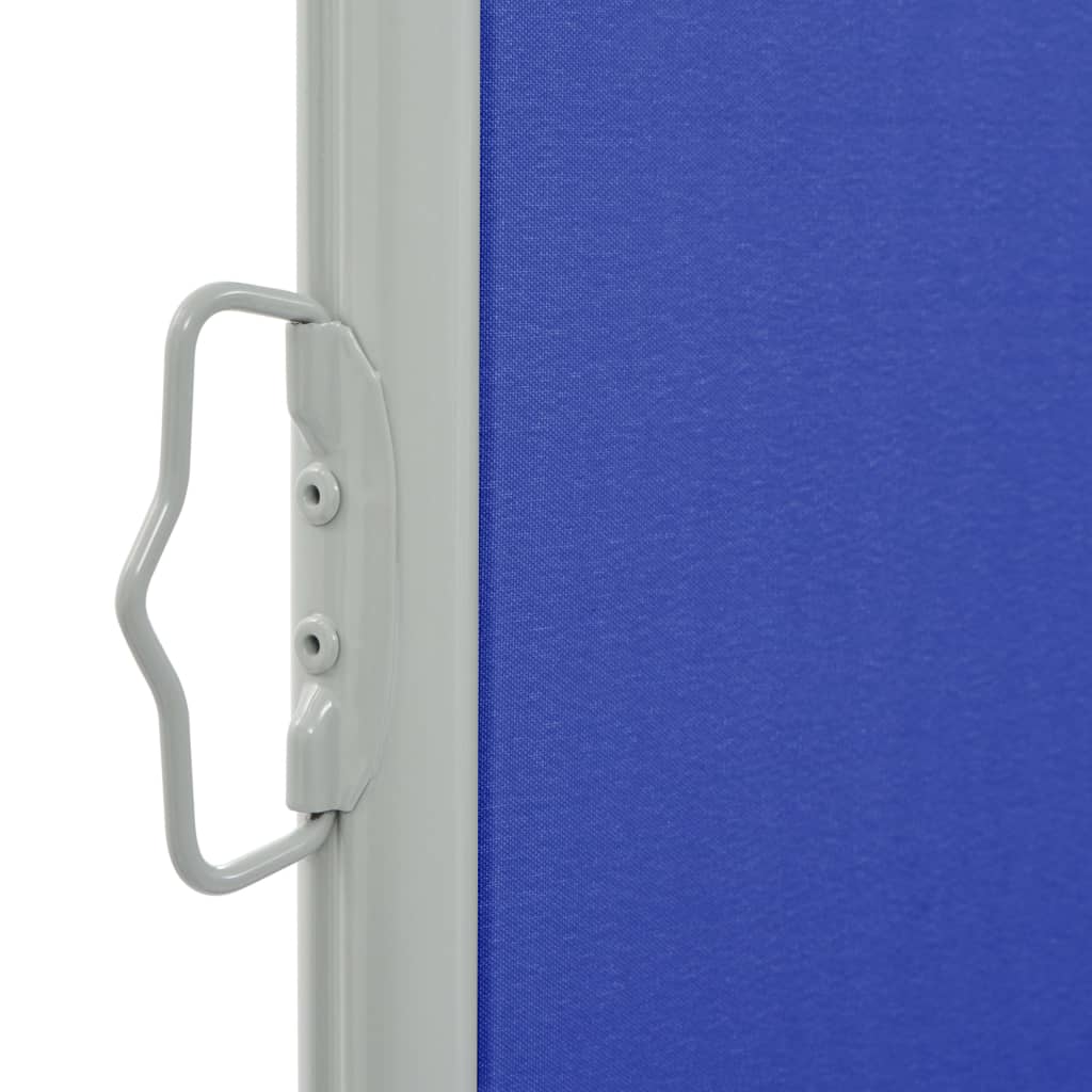 Uttrekkbar sidemarkise 100x300 cm blå