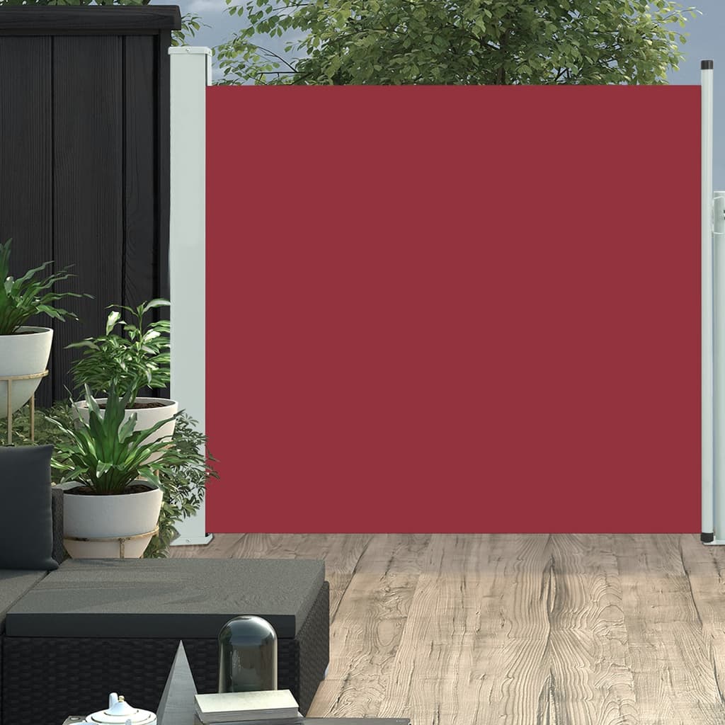 Uttrekkbar sidemarkise 170x300 cm rød