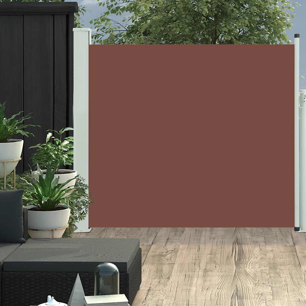 Uttrekkbar sidemarkise 100x300 cm brun