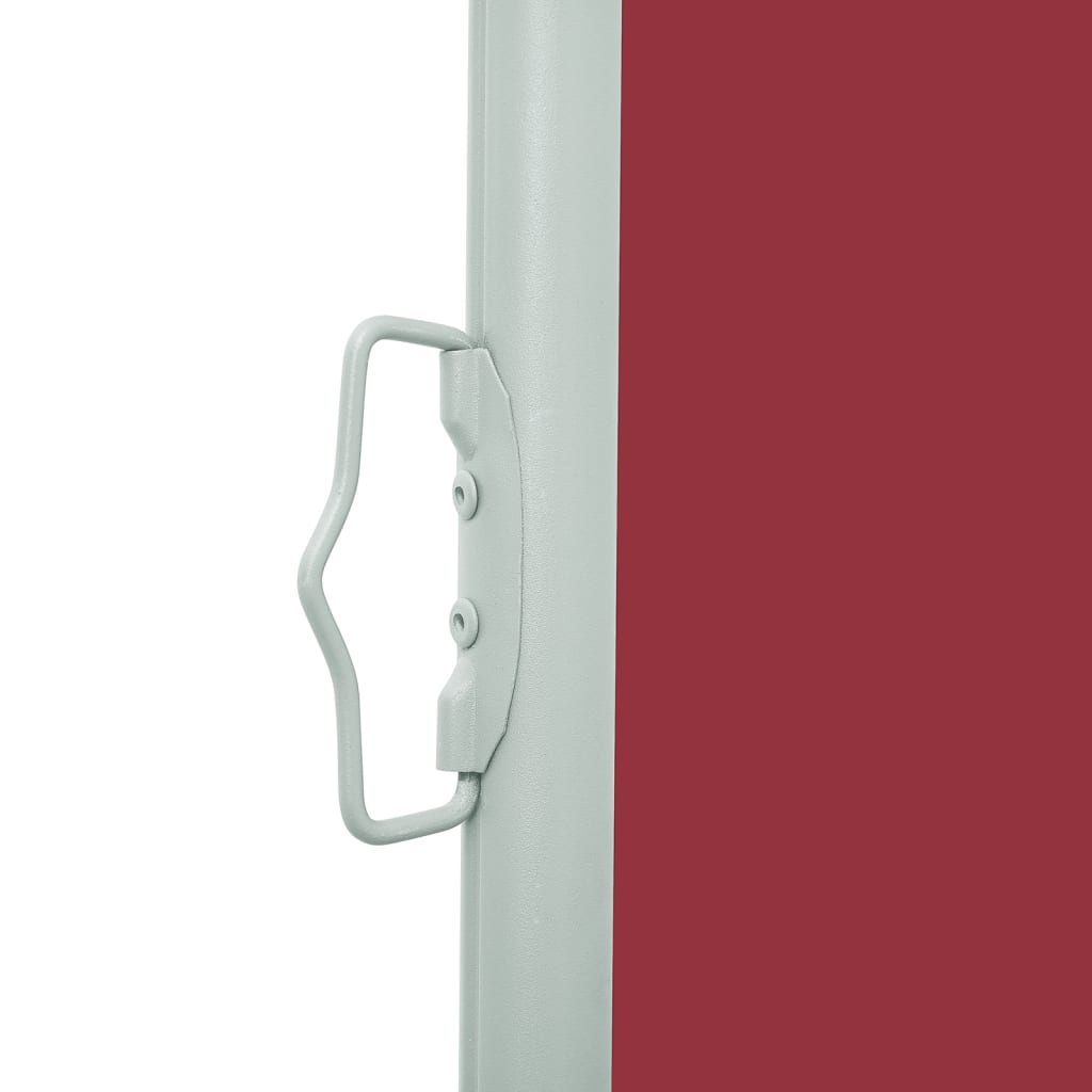 Uttrekkbar sidemarkise 100x500 cm rød