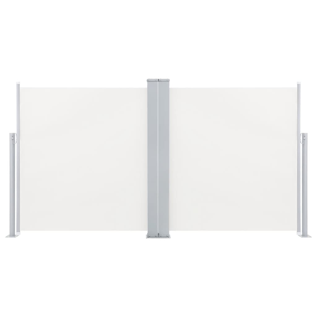 Uttrekkbar sidemarkise 100x600 cm kremhvit