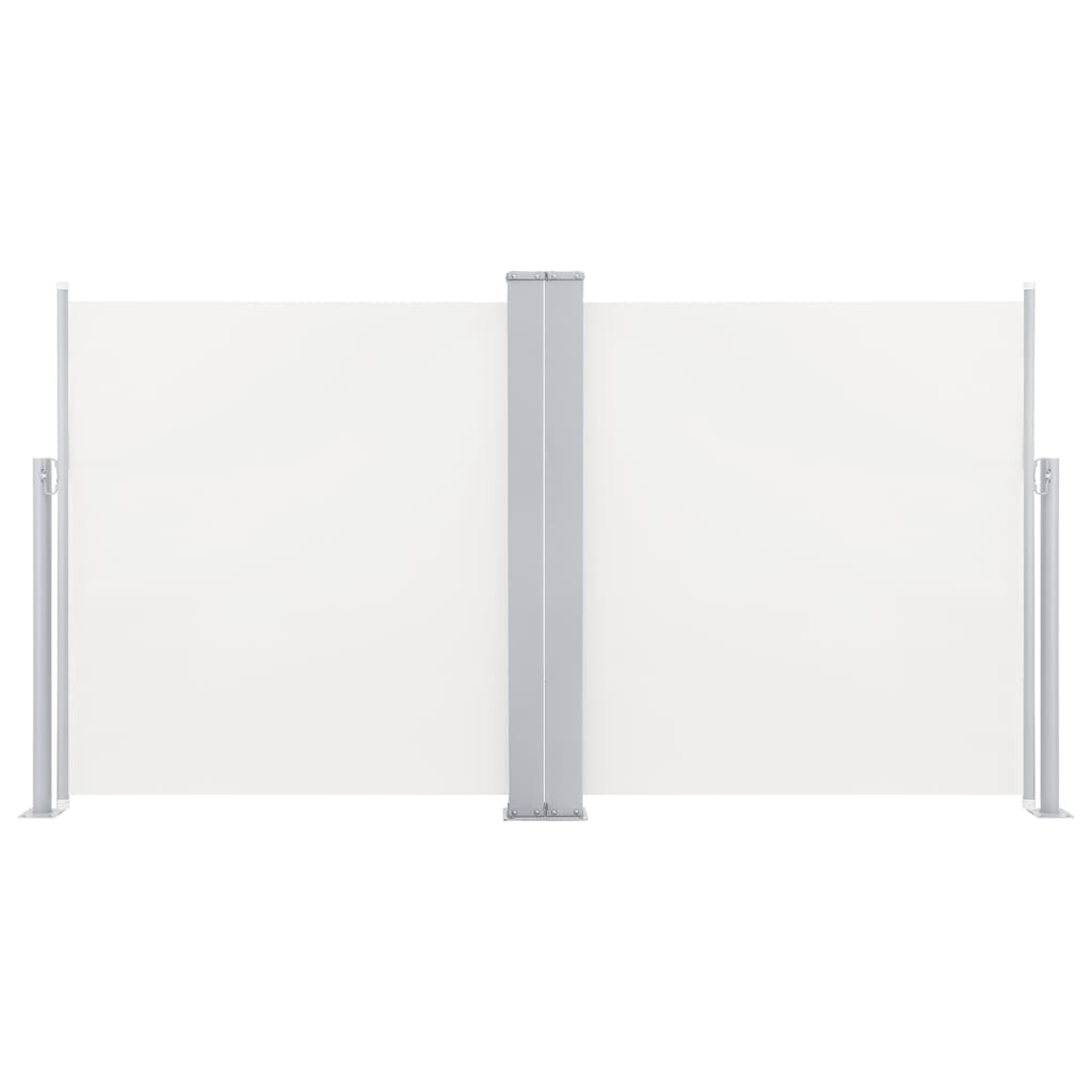 Uttrekkbar sidemarkise 120x600 cm kremhvit