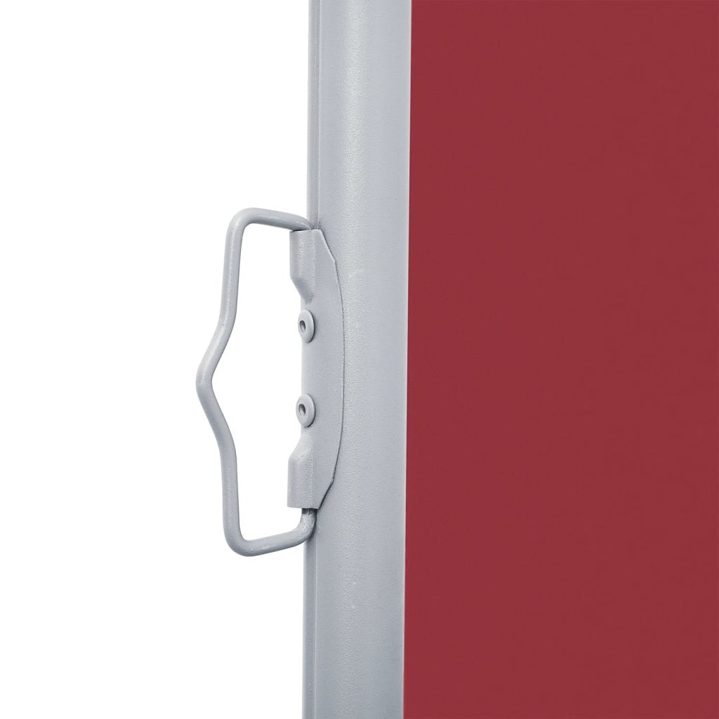 Uttrekkbar sidemarkise 120x600 cm rød