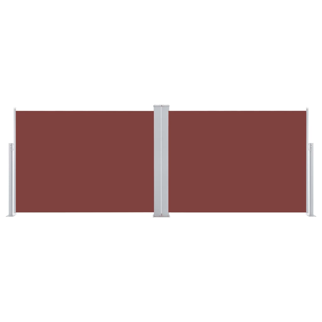 Uttrekkbar sidemarkise 120x1000 cm brun
