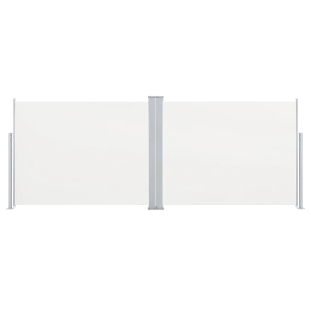 Uttrekkbar sidemarkise 140x1000 cm kremhvit