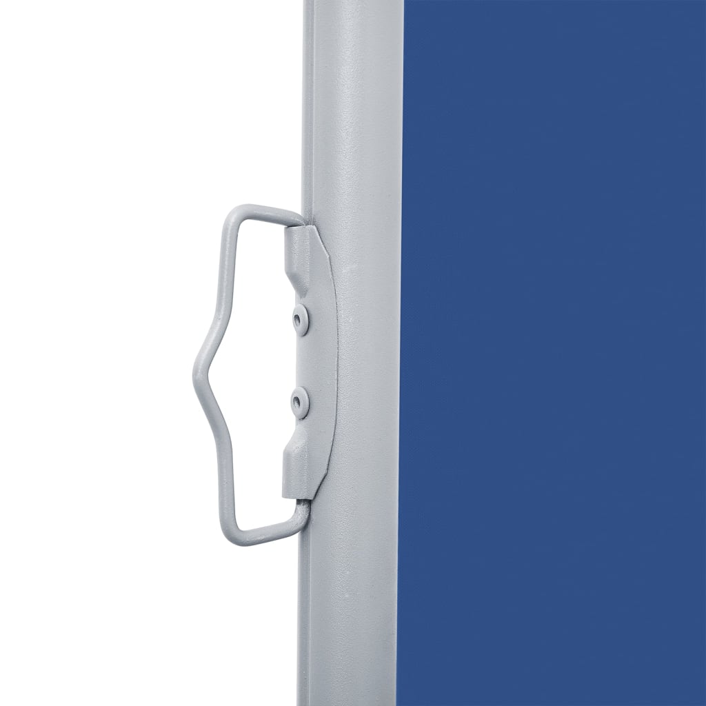 Uttrekkbar sidemarkise 140x1000 cm blå