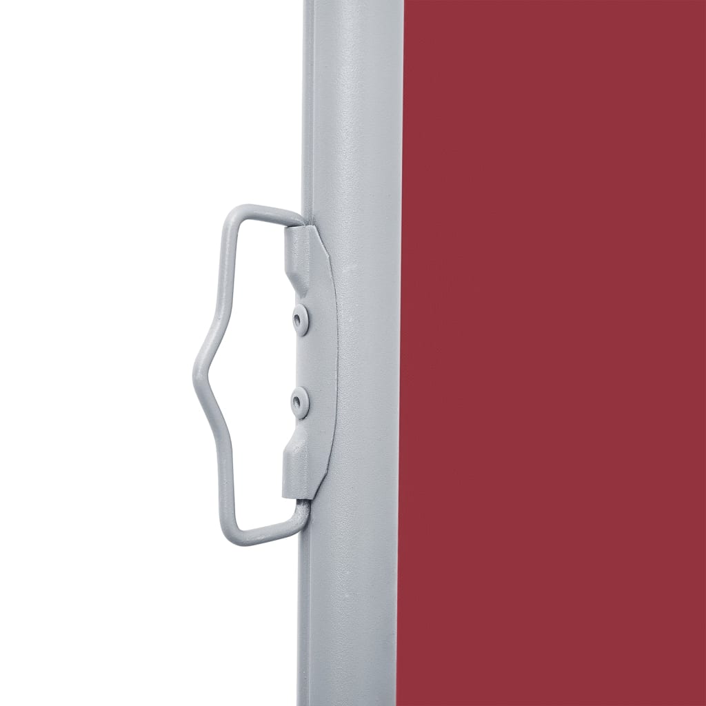 Uttrekkbar sidemarkise 140x1000 cm rød