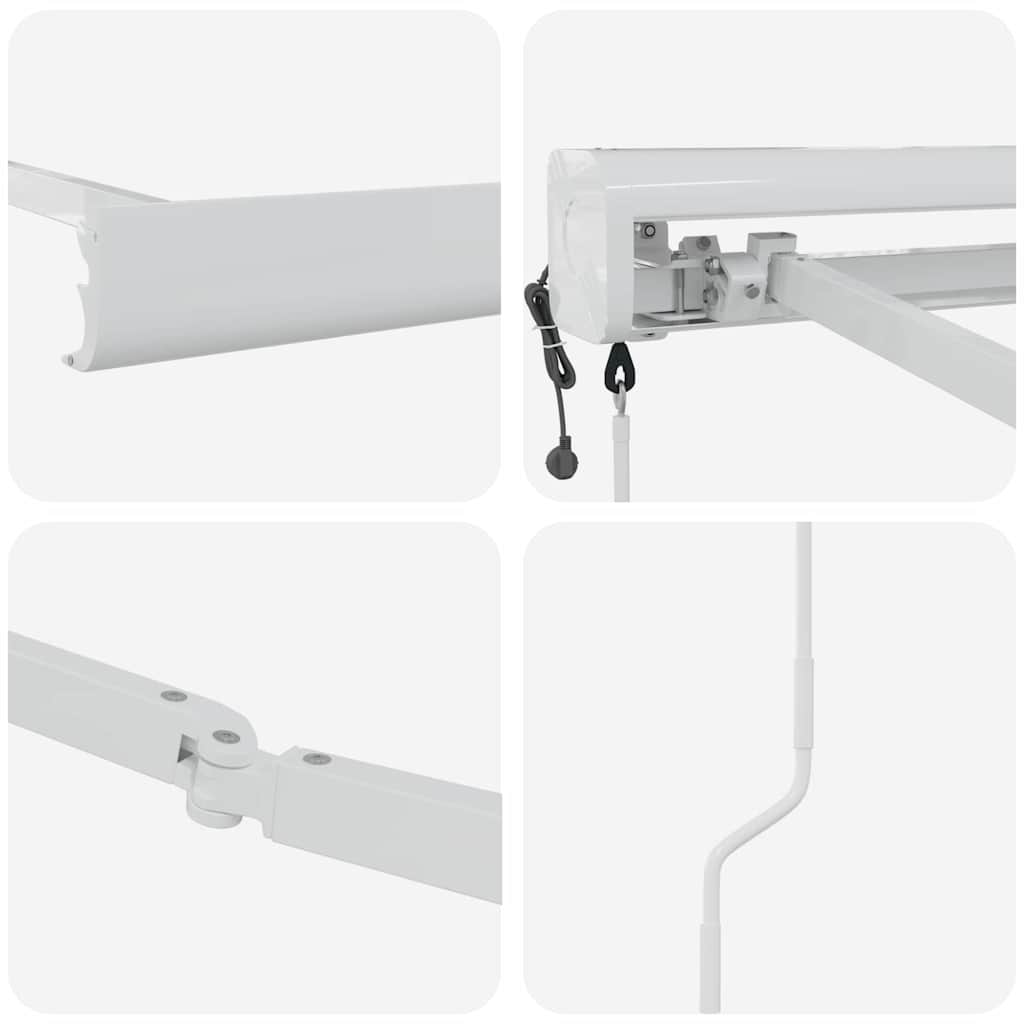 Markise Hvit 4,5 × 3 m Metall