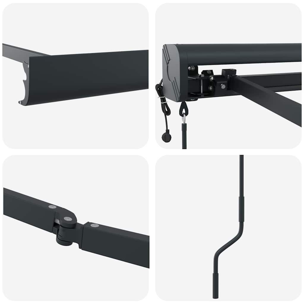 Markise Antrasitt 3 x 2,5 m Metall