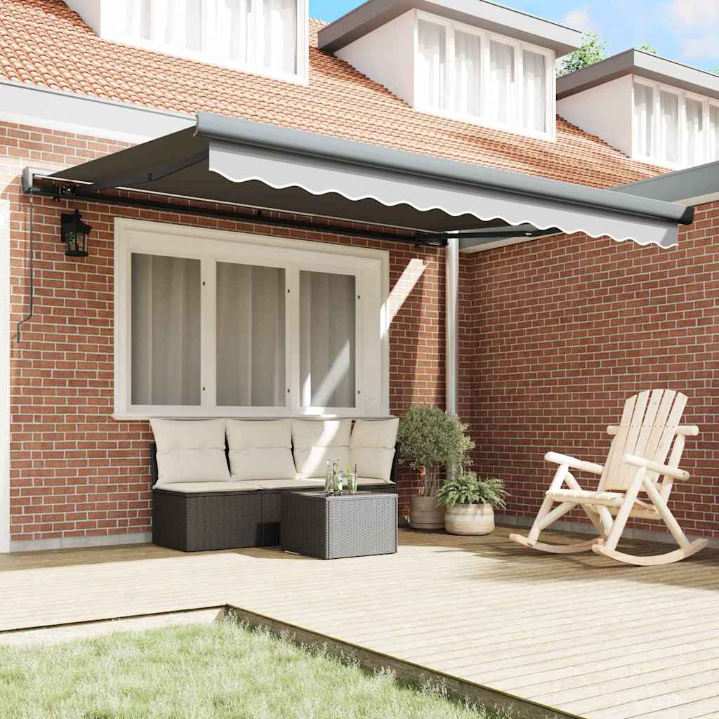 Markise Antrasitt 3,5 x 2,5 m Metall