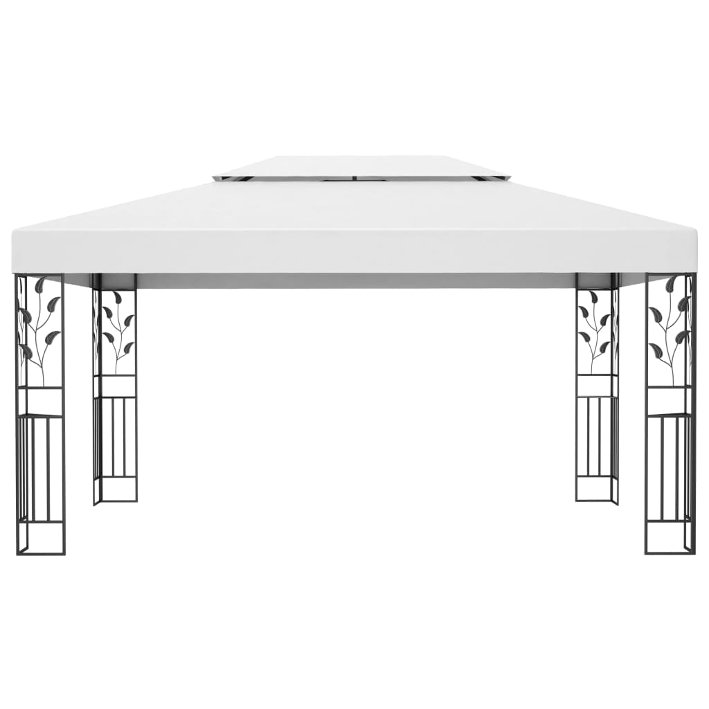 Paviljong med dobbelt tak 3x4 m hvit