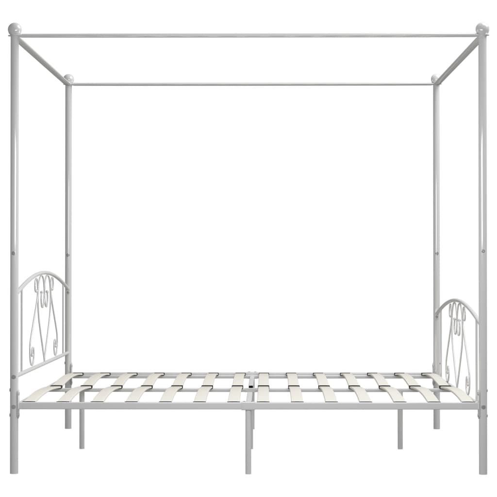 Himmelsengeramme hvit metall 180x200 cm