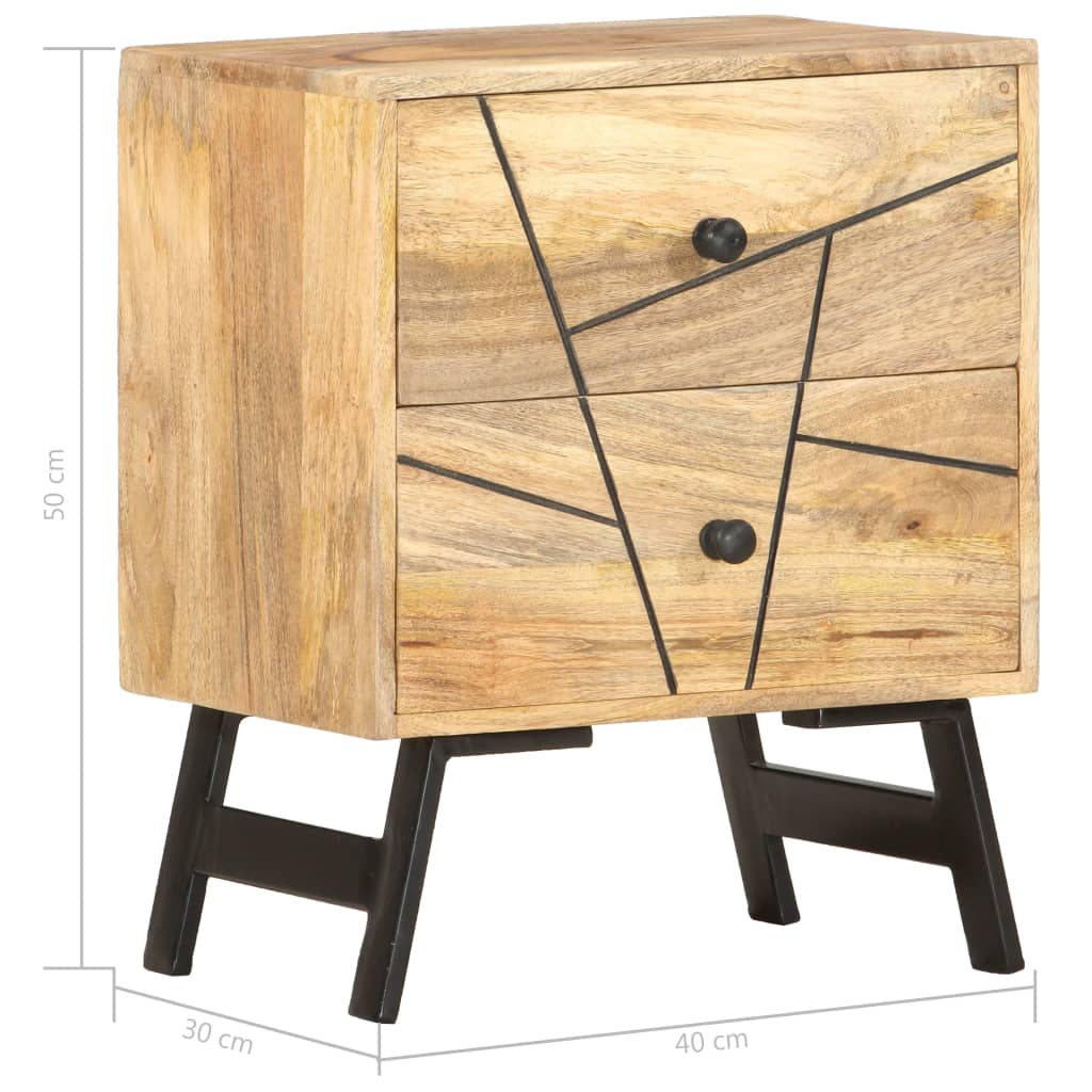 Nattbord 40x30x50 cm heltre mango