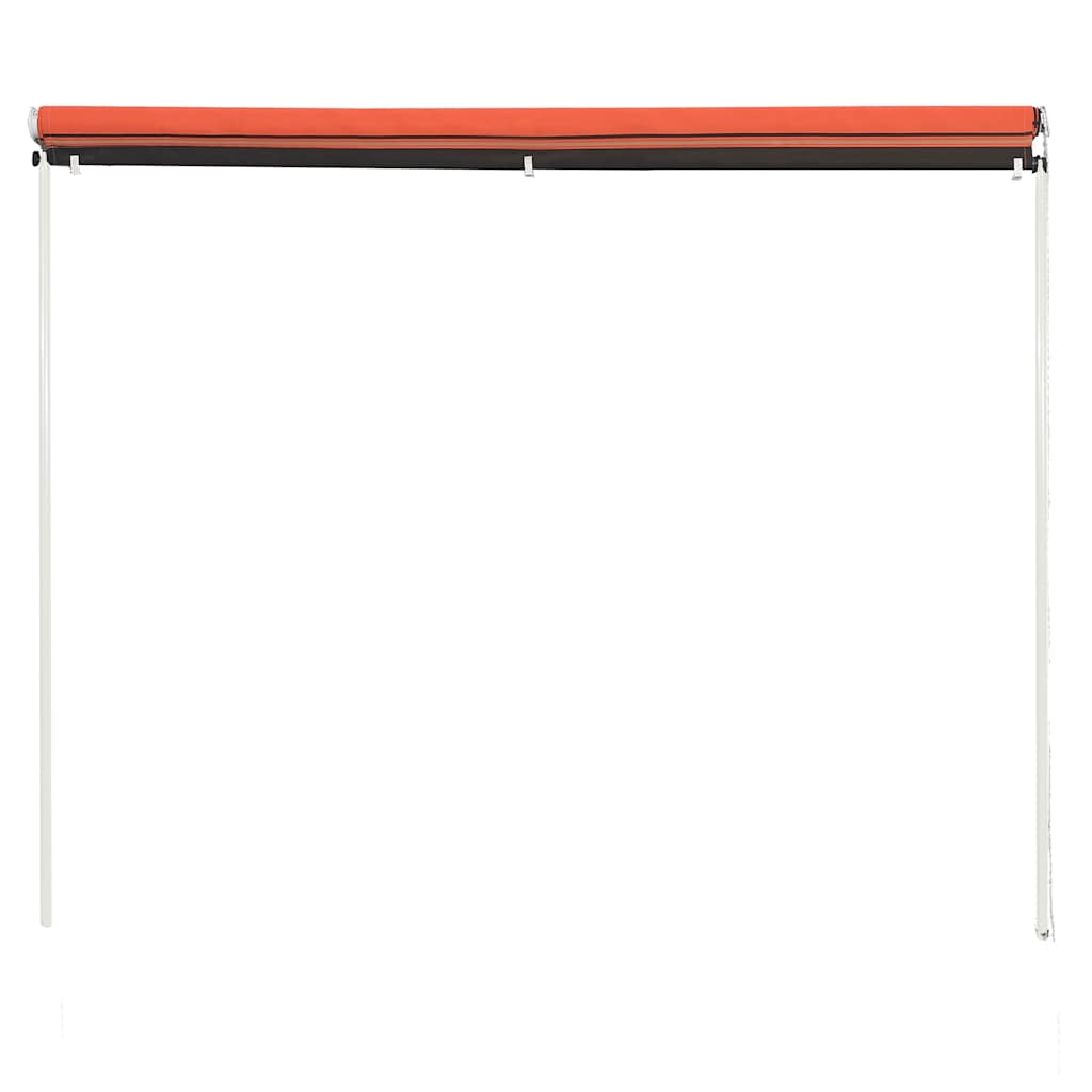 Uttrekkbar markise 250x150 cm oransje og brun