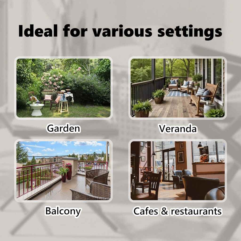 Utendørs rullegardin 120x270 cm kremhvit