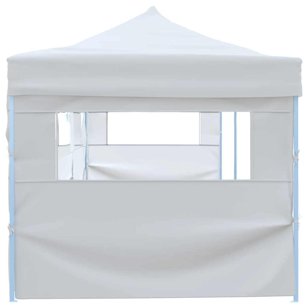 Sammenleggbart festtelt popup med 5 sidevegger 3x9 m hvit