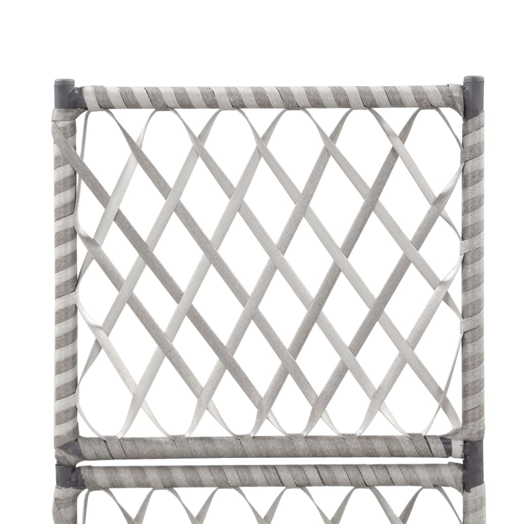 Høybed med espalier 1 potte 30x30x107 cm polyrotting grå