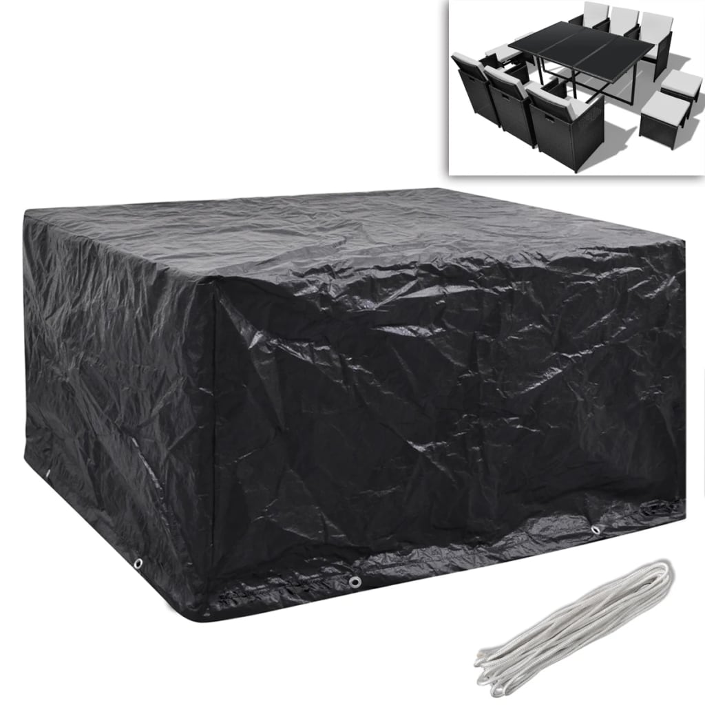 Hagemøbeltrekk 2stk 6 personer polyrotting 8 maljer 172x113cm