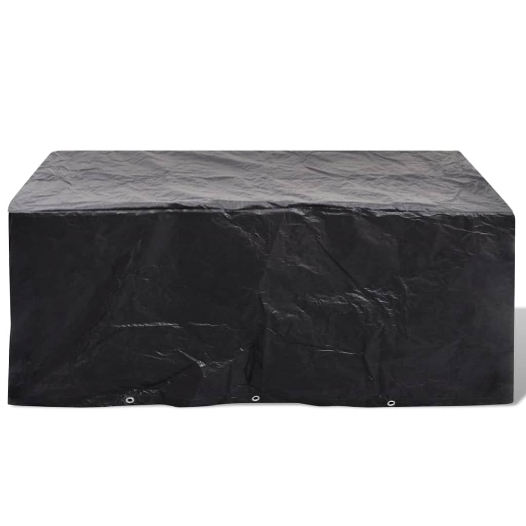 Hagemøbeltrekk 2 stk 6 personer polyrotting 10 maljer 240x140cm