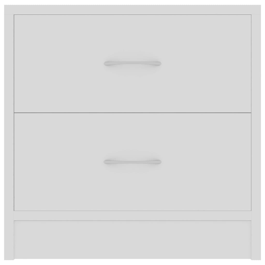 Nattbord 2 stk hvit 40x30x40 cm konstruert tre
