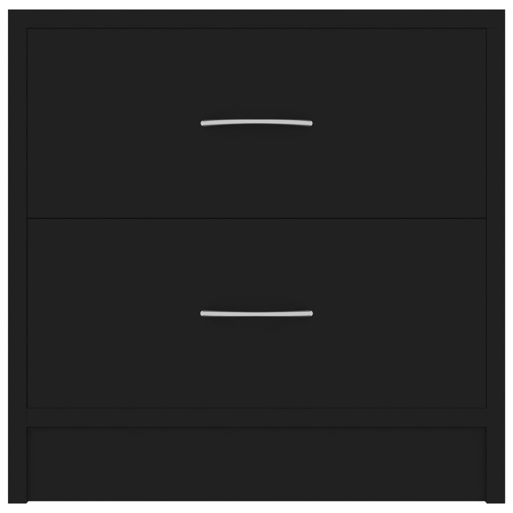 Nattbord 2 stk svart 40x30x40 cm konstruert tre