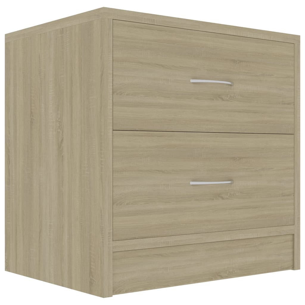 Nattbord 2 stk sonoma eik 40x30x40 cm konstruert tre