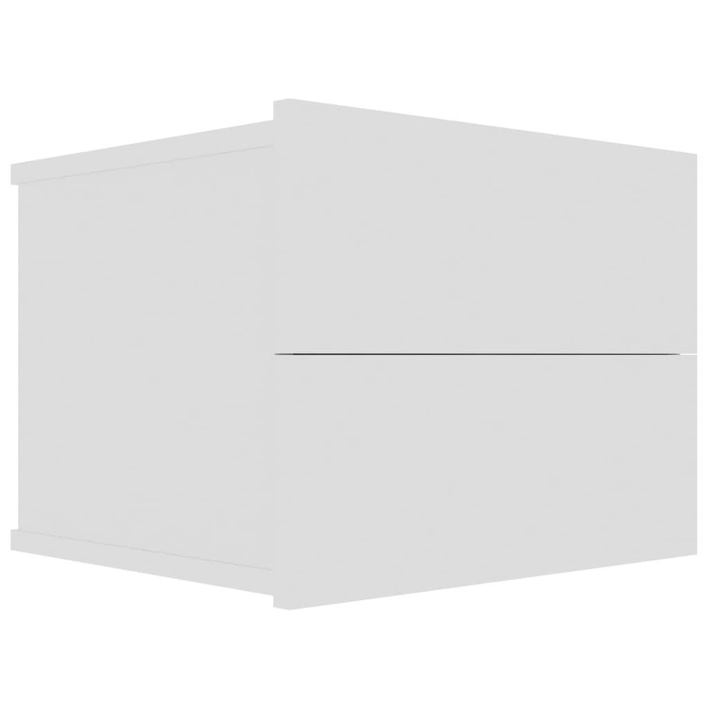 Nattbord 2 stk hvit 40x30x30 cm konstruert tre